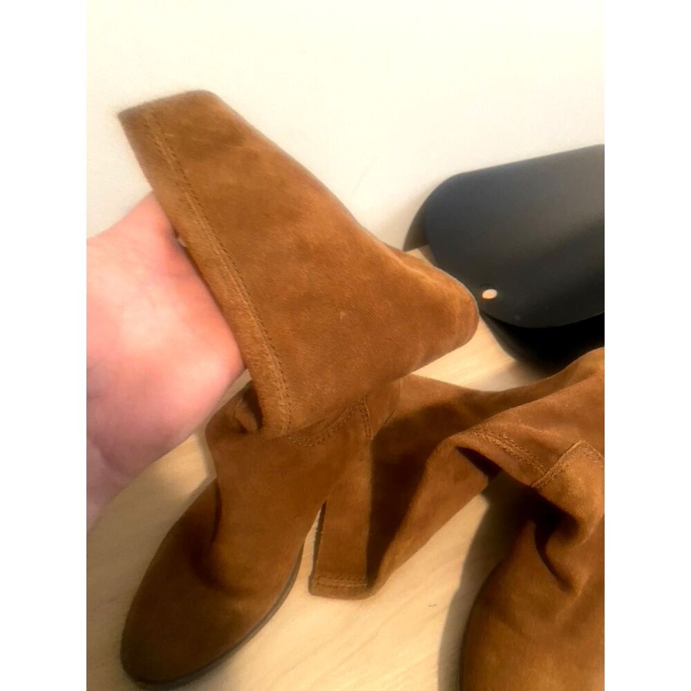 Nine West Brown Slouchy Tall Boots Women’s 7 Suede Below Knee Riding Boots - Picture 4 of 5